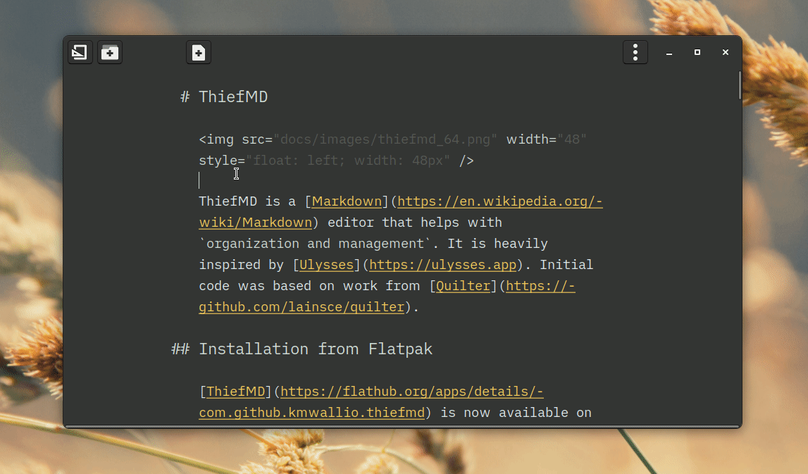 Toggling Hiding Links in ThiefMD